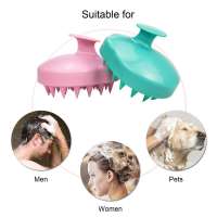 Comb Handheld Silicone Scalp Shampoo Massage Brush Washing Comb Shower Head Hair Wide Tooth Head Meridian Massage